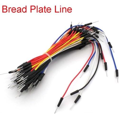 65pcs/Lot New Solderless Flexible Breadboard Jumper Wires Cables Bread Plate Line