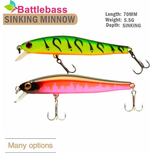 BATTLEBASS 7cm 5.5g Japan Fishing Lure Wobbler Catfish Carp Sinking Jerkbait Crankbaits Fishing Hard Bait Minnow Pesca Crankbait