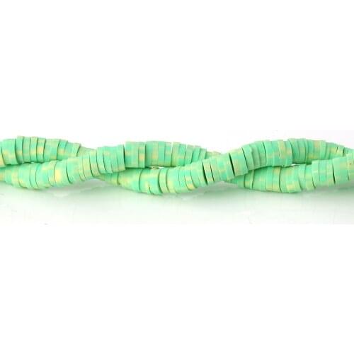 DoreenBeads Polymer Clay Katsuki Beads Round Green 5mm Dia, Hole: Approx 2.8mm, 39cm long, 3 PCs (Approx 319 PCs/Strand)