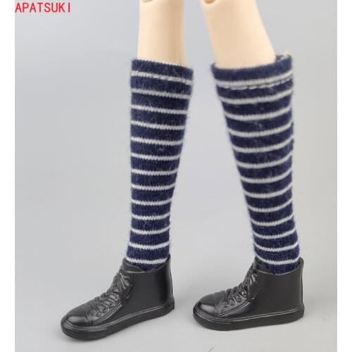 Brown 1:6 Dolls Accessories Shoes For Barbie Doll Flat Bootie Fashion Short Boots For Blythe 1/6 BJD Dollhouse Kids DIY Toys