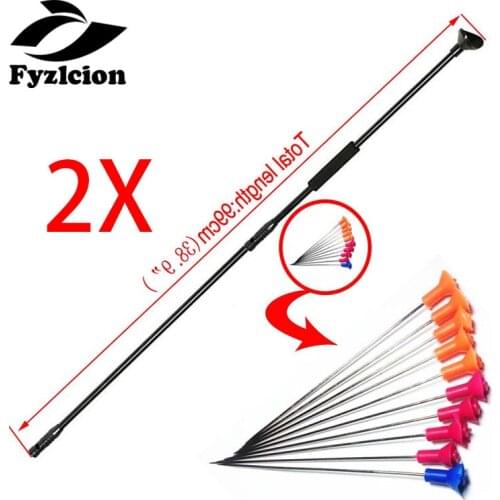 2Sets Archery M50 Black Hunting Blowgun with Junction Tube and 10pcs Metal Needles Foam Comfort Grip Fit Shooting Length 39