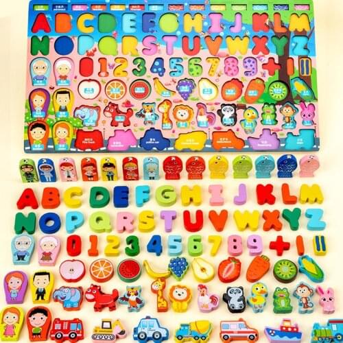 Montessori Educational Wooden Toys For kids Board Math Fishing Count Numbers Matching Digital Shape Match Early Education Toy