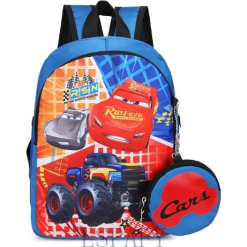 Disney 95 Cars Kindergarten Schoolbag For Boys Girls Baby 1-3-5 Years old Backpack Cute Small Backpack Children Travel Mochila