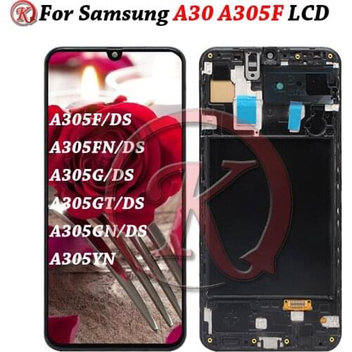 Display For Samsung GALAXY A30 LCD Display with Frame Touch Screen Digitizer A305/DS A305FN A305G A305GN A305YN lcd Incell TFT