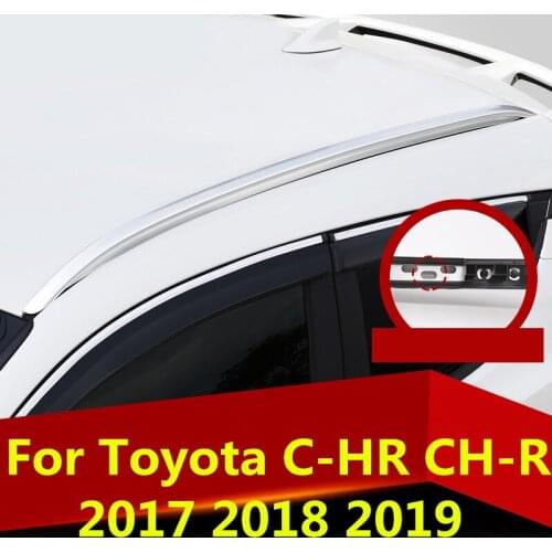 For Toyota C-HR CH-R 2017 2018 2019 Luggage rack free punch aluminum alloy roof frame exterior modification Auto Accessories