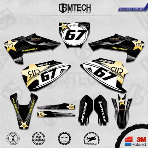 DSMTECH Customized Team Graphics Backgrounds Decals 3M Custom Stickers For TC85 2018-2020 001