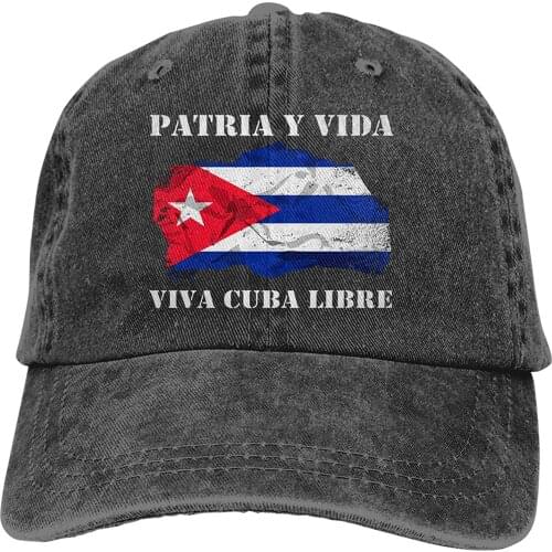 Patria Y Vida Viva Cuba Libre Denim Baseball Cap Hats Unisex Adjustable Cotton Trucker Caps Mens and Womens Hat Unisex Caps
