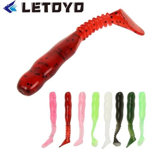 LETOYO 10pcs/Pack 7cm 2.3g Fishing Lures Soft Artificial Baits Swimbait Jigging Lure Silicone Wobblers Carp Fishing Tackle 2021
