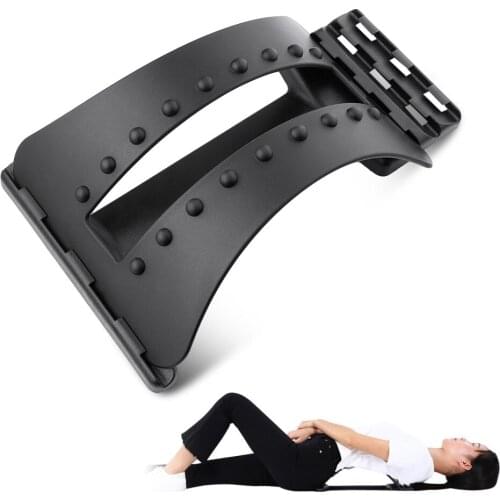 Back Massage Stretcher Relax Lumbar Support Spine Pain Relief Chiropractic Fitness Equipment