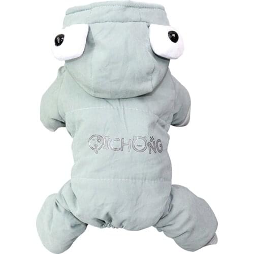 Pet Winter Four-Legged Thicken Coat Jumpsuit Dog Cat Outdoor Clothing Hoodies Yorkshire Teddy Dogs Costume Puppy Clothes