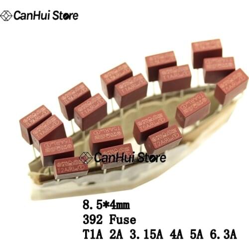 50pcs Square Fuse 2A 250V 392 Plastic T2A LCD TV Power Board Commonly Used 250V Insurance Pipe Slow Fuse T1A 3.15A 4A T5A T6.3A