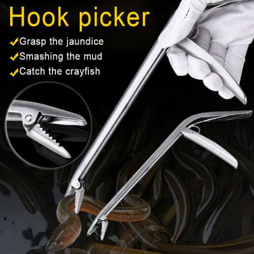 Stainless Steel Pliers Fish Unhooking Device Grip Lip Trigger Lock Gripper Clip Clamp Grabber Fish Plier Grab Fishing Hook Tool