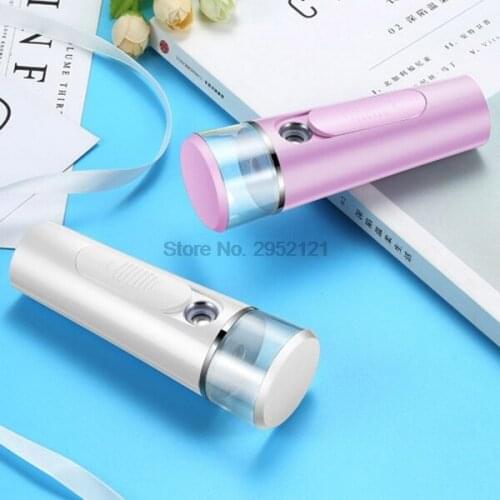 By dhl 100pcs Portable Face Spray Bottle Nano Mister Facial Hair Steamer Ultrasonic Ozone Face Sprayer Cold Hydrating Skin new