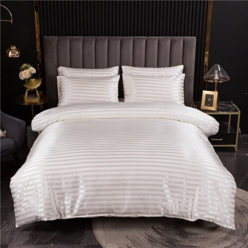 3PCS Luxury Satin Duvet Cover Set Bedding sets Double Queen King size Quile cover Pillowcases Bed Linen