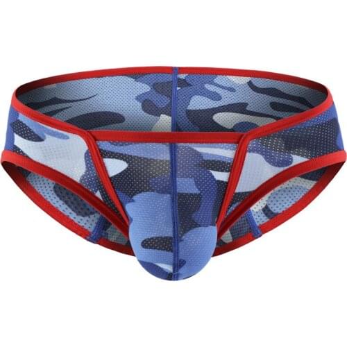 Sexy Men Underwear Briefs Shorts Camouflage Panties Man Breathable Low Waist U Convex Pouch Underpants Cueca calzoncillo S-XL