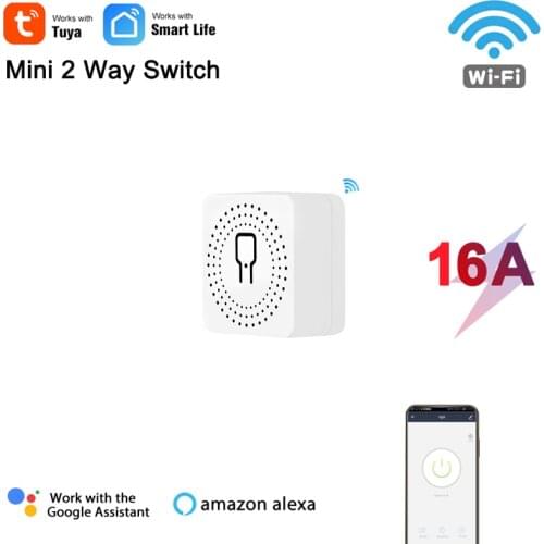 Tuya Smart Life,WIFI Light Switch Module,Two Way Control,Home Wall Lamp Controller Support An External,Work with Alexa/Google
