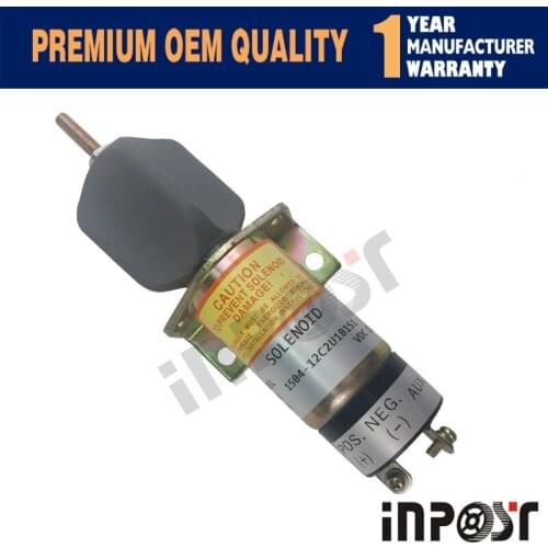 In Stock 1504-12C2U1B1S1 , 12V Fuel Shutoff Solenoid Valve For Kubota , 2 terminals
