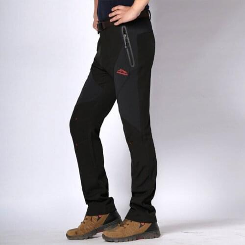 Waterproof Outdoor Soft Shell Pants Warm Running Cycling Trousers for Men winter fleece inside hiking pants hiking trousers men