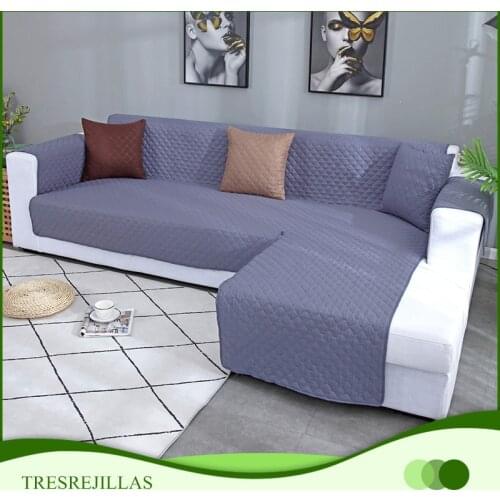 Waterproof L-type Sofa Cover Pet Dog Kid Mat Armchair Furniture Protector Washable Armrest Couch Covers Slipcovers 1/2/3/4 Seat