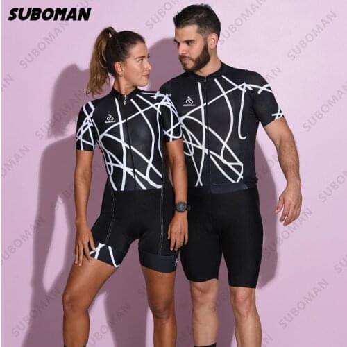 Suboman Pro team 2021 Triathlon enduro Womens short Sleeve Suit quick-drying Cycling Sportswear Macaquinho Ciclismo Feminino