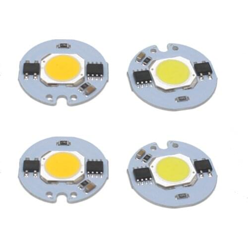 10 pcs COB LED Lamp Chip 3W 5W 7W 9W LED COB Bulb Lamp 220V IP65 Smart IC Driver Cold/ Warm White LED Spotlight Floodlight