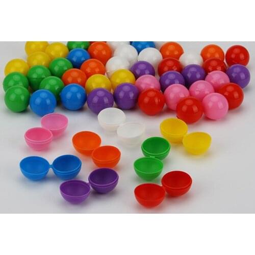 1000pcs 50mm Empty Plastic Vending Capsule Colorful Toy Capsule Festival Decoration Free Shipping SN915
