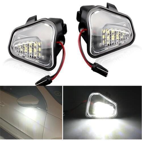 2X White LED Puddle Light Bulb Under Side Mirror Light No Error Led Puddle Lamp For Volkswagen VW Passat EOS CC Scirocco Jetta