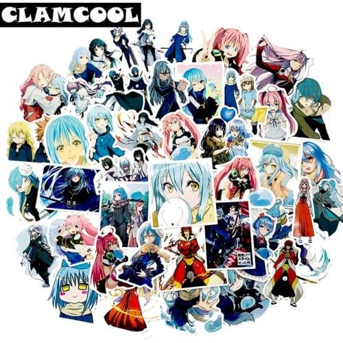 50pcs/set That Time I Got Reincarnated As A Slime Sticker Colorful For Luggage Laptop Decal Skateboard GuitarSticker