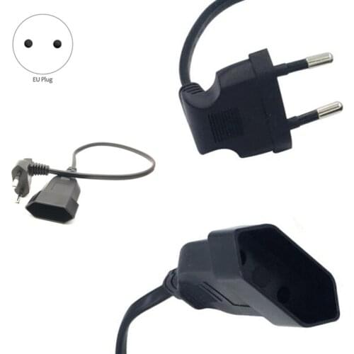 90 Degree Male Plug to Female Socket Power Extension Cable for PC Computer PDU EU 2Prong Bend Angled Cord (EU Plug)