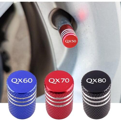 Aluminum Tire Valve Caps Car Emblem Dust Cover For Infiniti G35 G37 Q30 Q45 Q50 Q60 Q70 QX30 QX50 QX55 QX56 QX60 QX70 QX80