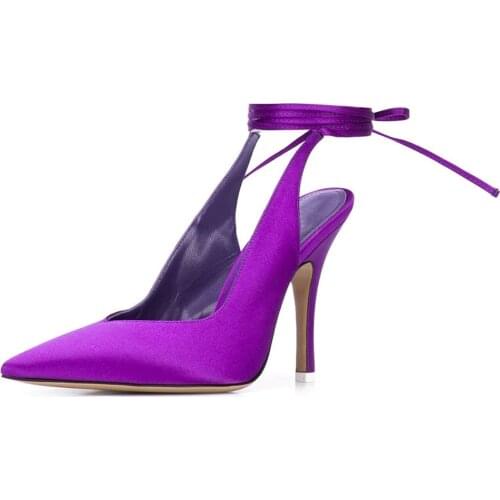 ARQA Spring And Summer New Pointed Elegant Lace-up High Heels Women‘s Thin Heel Baotou Single Shoes