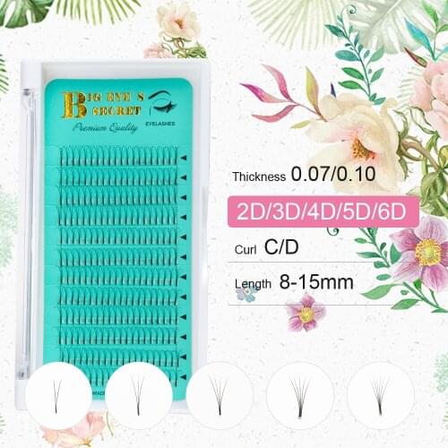 Big eyes secret Eyelashes Premade Volume Fans Eyelash Extension Russian Volume Lashes makeup tools Lash Extension Supplies