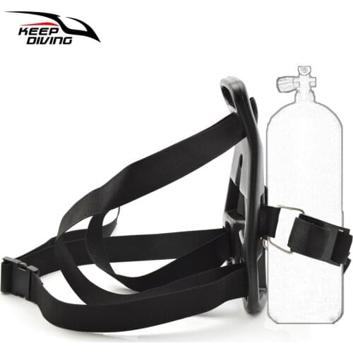 KEEP DIVING Scuba Diving Dive Single Tank Holder Bracket Back PadAssembly Gas Cylinder Backpack Snorkeling Oxygen Bottle Support