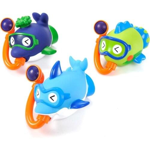 Baby Bath Shower Head Toy Pump& Trunk Spout Rinser for in Tub or Sink