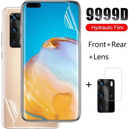 Full Cover Hydrogel Film For Huawei P 40 Screen Protector For Huawei P 40 Lite P40 Lite Back Screen Protector Camera Lens Film