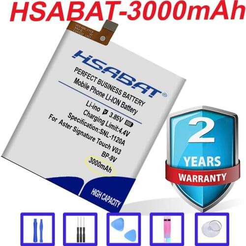 HSABAT Top Brand 100% New 3000mAh BP-9V Battery for VERTU Aster Signature Touch V03 in stock