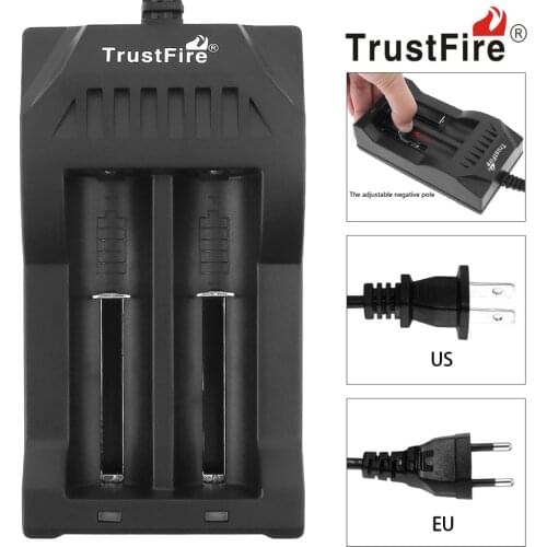 Trustfire 3.7V 2 Slots Smart Intelligent Battery Charger for 10440 14500 16340 18350 18500 18650 Lithium Rechargeable Battery