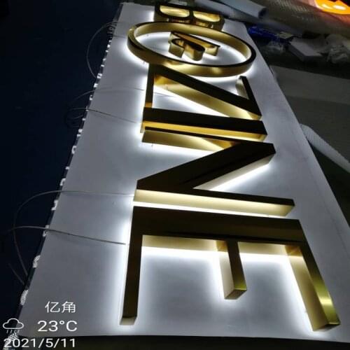Customized Metal Back Lit Channel Letter Sign for Shopping Mall