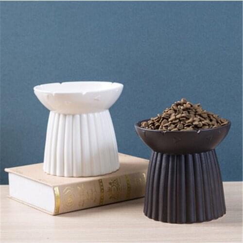 Ceramic Cat Feeder Pet Food Bowls Porcelain Dogs Bowls Protect the Neck Tall Feet Kitten Pet Drinking Bowl Puppy Water Drinkers