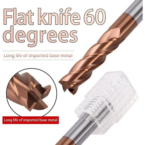 HRC60 Carbide end mill 1 2 4 5 6 8 10 12mm 4Flutes Milling Cutter Alloy Coating Tungsten Steel cutting tool CNC maching Endmills