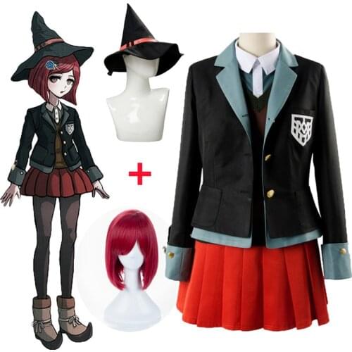 Danganronpa V3: Killing Harmony Yumeno Cosplay Costume Himiko Cosplay Wig Girls JK Uniform Set Halloween Man Woman Costumes