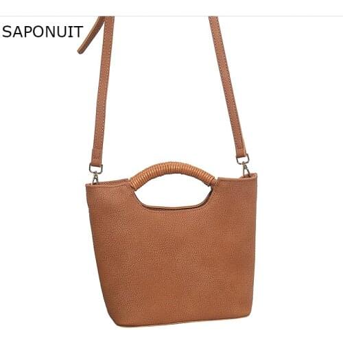 SAPONUIT Fashion 2019 crossbody bags for women leather handbags luxury handbags totes bags designer woven shell shoulder
