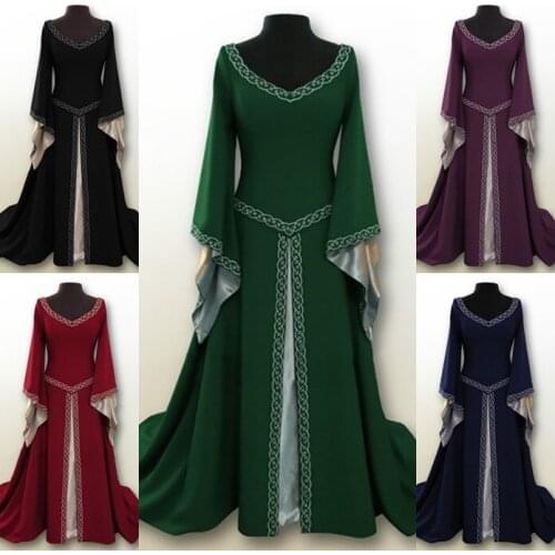 Muslim lady dress skirt banquet big evening dress Ramadan retro Arab robes