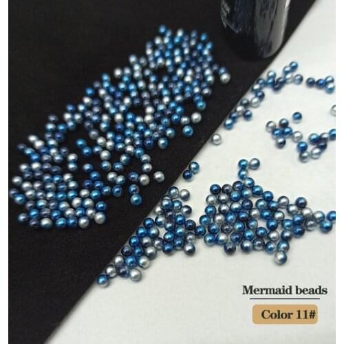 500pcs Nail Art Non-porous Round Artificial Rainbow Color Plastic ABS Pearl 3mm for 3D Nail Clothing Bag Shoes Decoration