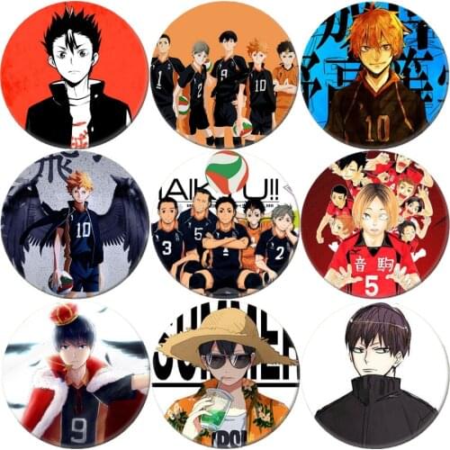 New Japanese Haikyuu!! Anime Cartoon Pin Brooch Cosplay Badge Backpacks Clothes Women Female Boy Girl Gift Drop Shipping