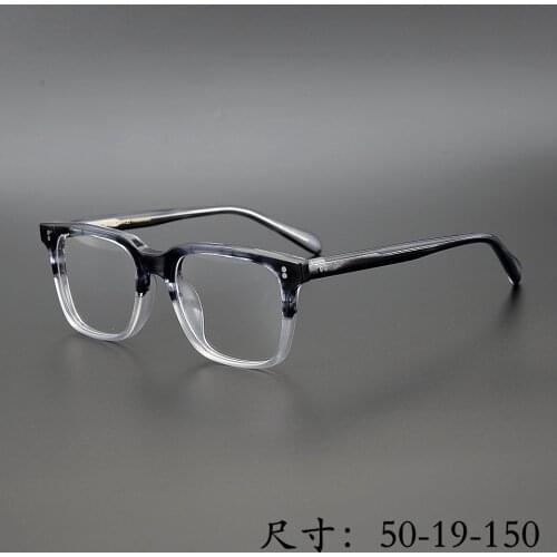 Updated version Vintage ink-beige mixed Acetate square eyeglass frame OV5031 NDG women men original box case prescription lens