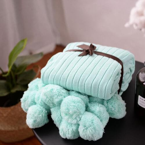 Adult Baby Blanket Pompom Decor Large Size Home Blanket Multifunction 100-150 cm Bedding Quilt For Kids Newborn Infant Sleeping