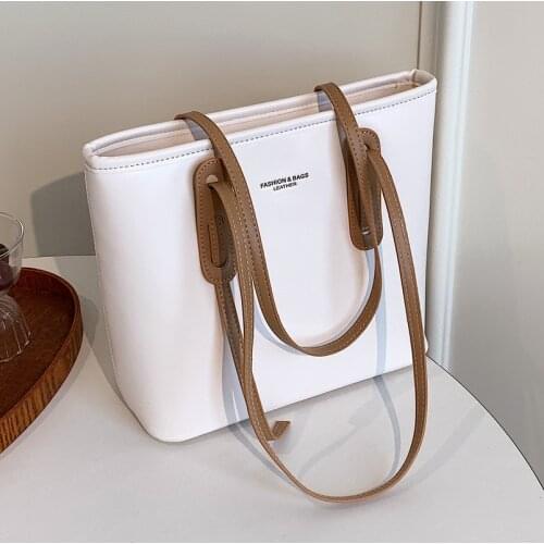European and American Popular Large-capacity Bags 2021 New High-end Sense of Simplicity, Class Commuting Bag, Shoulder Tote Bag