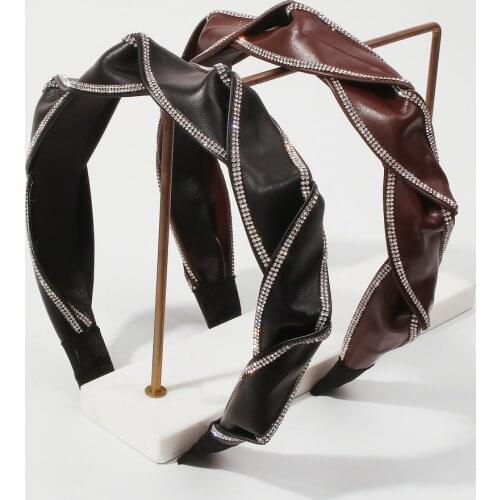 Korean Style New Shiny Rhinestone Headband Winding and Twisting Sweet and Simple Headdress for Women Fashion Hair Accessories
