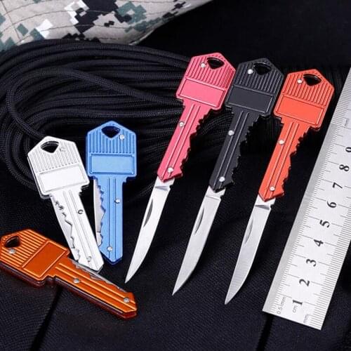 Outdoor Fold Pocket Keyring Blade New Mini Open Kit Gadget Keychain Ring Box Package Outdoor Tool Camp Key Opener Survive